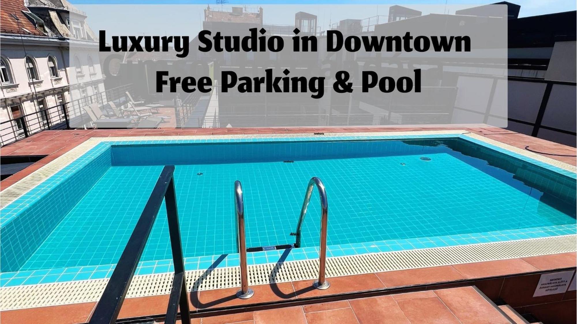 Luxe Central Studio With Pool, Parking & Ac Budapest Esterno foto